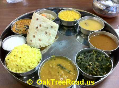 Vegetarian Thali Oak Tree Road